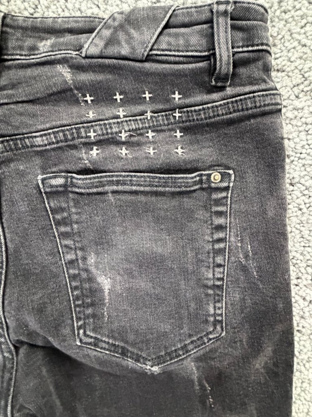 Ksubi Chitch Boneyard Black Slim Fit Distressed Jeans - Men's Size 31 - VGUC - Picture 12 of 16